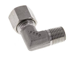 R 1/4'' Macho x 10L Codo de 90 grados de acero inoxidable 315 Bar DIN 2353