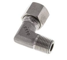 R 1/4'' Macho x 10L Codo de 90 grados de acero inoxidable 315 Bar DIN 2353