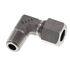 R 1/4'' Macho x 10L Codo de 90 grados de acero inoxidable 315 Bar DIN 2353