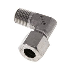 R 1/4'' Macho x 10L Codo de 90 grados de acero inoxidable 315 Bar DIN 2353