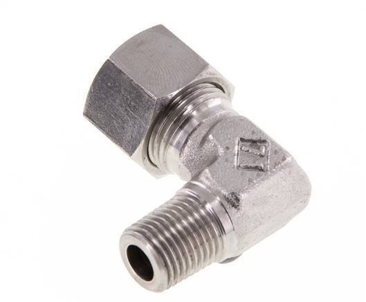 R 1/4'' Macho x 12L Codo de 90 grados de acero inoxidable 315 Bar DIN 2353