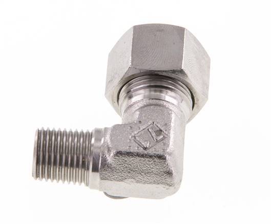 R 1/4'' Macho x 12L Codo de 90 grados de acero inoxidable 315 Bar DIN 2353