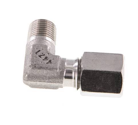 R 1/8'' Macho x 6L Codo de 90 grados de acero inoxidable 315 Bar DIN 2353