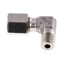 R 1/8'' Macho x 6L Codo de 90 grados de acero inoxidable 315 Bar DIN 2353