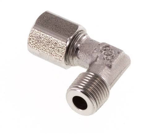 R 1/8'' Macho x 6LL Codo de 90 grados de acero inoxidable 100 Bar DIN 2353
