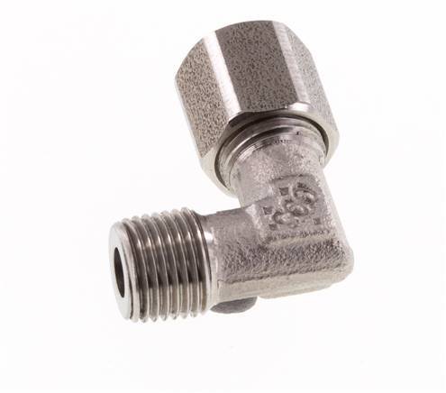 R 1/8'' Macho x 6LL Codo de 90 grados de acero inoxidable 100 Bar DIN 2353