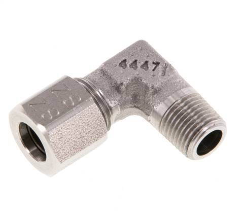 R 1/8'' Macho x 8LL Codo de 90 grados de acero inoxidable 100 Bar DIN 2353