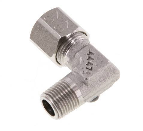 R 1/8'' Macho x 8LL Codo de 90 grados de acero inoxidable 100 Bar DIN 2353