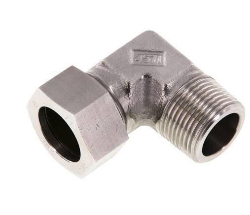 G 1'' Macho x 28L Codo de 90 grados de acero inoxidable 160 Bar DIN 2353