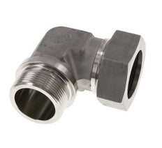 G 1 1/2'' Macho x 42L Codo de 90 grados de acero inoxidable 160 Bar DIN 2353