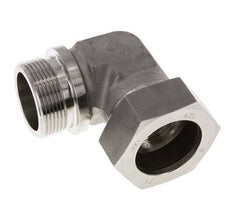 G 1 1/2'' Macho x 42L Codo de 90 grados de acero inoxidable 160 Bar DIN 2353