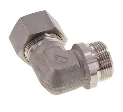 G 1 1/4'' Macho x 30S Codo de 90 grados de acero inoxidable 400 Bar DIN 2353