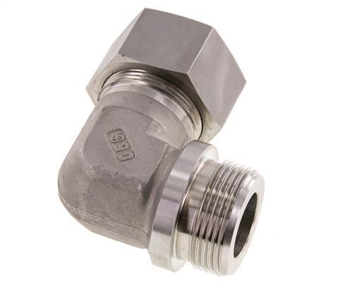 G 1 1/4'' Macho x 30S Codo de 90 grados de acero inoxidable 400 Bar DIN 2353