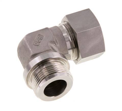 G 1 1/4'' Macho x 30S Codo de 90 grados de acero inoxidable 400 Bar DIN 2353