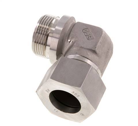 G 1 1/4'' Macho x 30S Codo de 90 grados de acero inoxidable 400 Bar DIN 2353