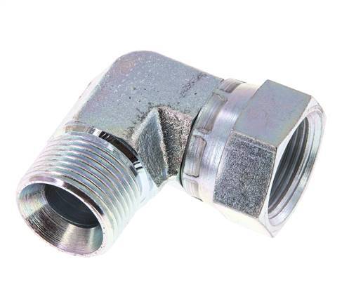 G 3/4'' M/F Codo de 90 grados de acero galvanizado 175 Bar - Hidráulico
