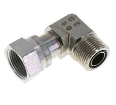 Codo de 90 grados de acero galvanizado UNS 1''-14 x UNS 1''-14 ORFS 400 Bar - Hidráulico