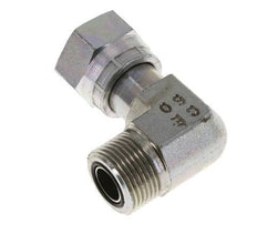 Codo de 90 grados de acero galvanizado UNS 1''-14 x UNS 1''-14 ORFS 400 Bar - Hidráulico