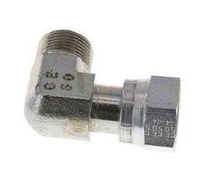 Codo de 90 grados de acero galvanizado UNS 1''-14 x UNS 1''-14 ORFS 400 Bar - Hidráulico