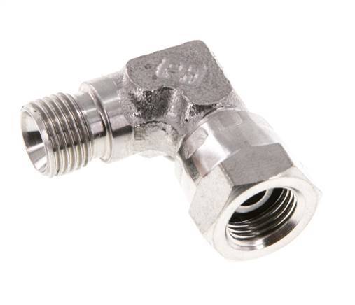 G 1/8'' M/F Codo de 90 grados de acero inoxidable 475 Bar - Hidráulico