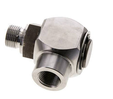 G 3/8'' M/F Codo de acero inoxidable de 90 grados Junta giratoria de alta presión 400 Bar - Hidráulica