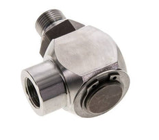 G 3/8'' M/F Codo de acero inoxidable de 90 grados Junta giratoria de alta presión 400 Bar - Hidráulica