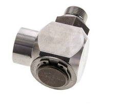G 3/8'' M/F Codo de acero inoxidable de 90 grados Junta giratoria de alta presión 400 Bar - Hidráulica