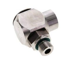 G 3/8'' M/F Codo de acero inoxidable de 90 grados Junta giratoria de alta presión 400 Bar - Hidráulica