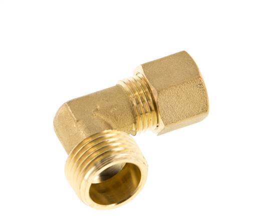 R 1/2'' Macho x 10mm Codo de latón de 90º de compresión 95 Bar DIN EN 1254-2