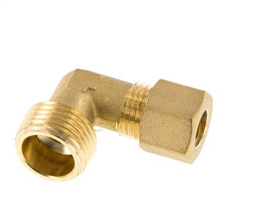 R 1/2'' Macho x 10mm Codo de latón de 90º de compresión 95 Bar DIN EN 1254-2