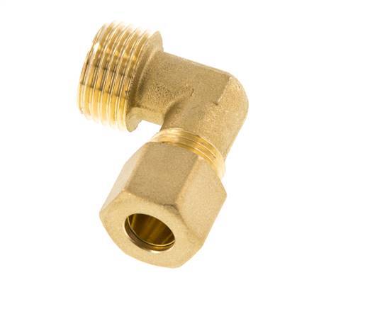 R 1/2'' Macho x 10mm Codo de latón de 90º de compresión 95 Bar DIN EN 1254-2