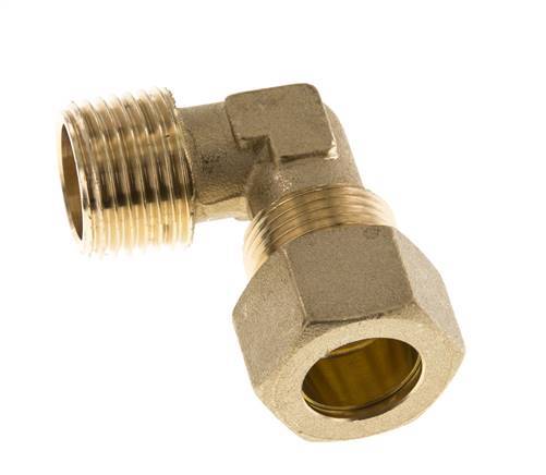 R 1/2'' Macho x 15mm Codo de latón de 90º de compresión 82 Bar DIN EN 1254-2