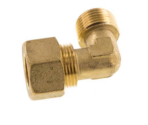 R 1/2'' Macho x 16mm Codo de latón de 90 grados de compresión 76 Bar DIN EN 1254-2