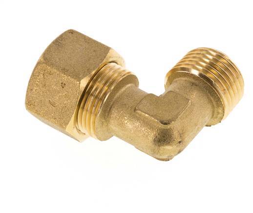 R 1/2'' Macho x 16mm Codo de latón de 90 grados de compresión 76 Bar DIN EN 1254-2