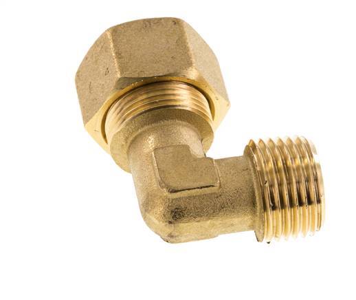 R 1/2'' Macho x 16mm Codo de latón de 90 grados de compresión 76 Bar DIN EN 1254-2