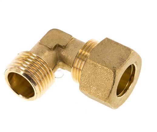 R 1/2'' Macho x 16mm Codo de latón de 90 grados de compresión 76 Bar DIN EN 1254-2