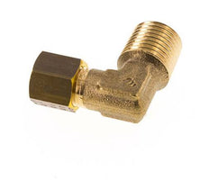 R 1/4'' Macho x 5mm Codo de latón de 90º de compresión 150 Bar DIN EN 1254-2