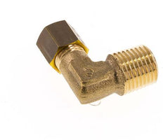 R 1/4'' Macho x 5mm Codo de latón de 90º de compresión 150 Bar DIN EN 1254-2