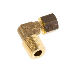 R 1/4'' Macho x 5mm Codo de latón de 90º de compresión 150 Bar DIN EN 1254-2