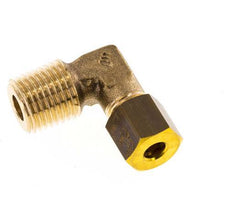 R 1/4'' Macho x 5mm Codo de latón de 90º de compresión 150 Bar DIN EN 1254-2