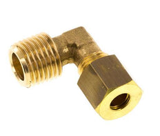 R 1/4'' Male x 6mm Brass 90 deg Elbow Compression Fitting 150 Bar DIN EN 1254-2 [2 Pieces]
