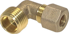 R 1/4'' Male x 6mm Brass 90 deg Elbow Compression Fitting 150 Bar DIN EN 1254-2 [2 Pieces]