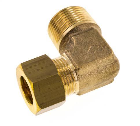 R 3/4'' Macho x 16mm Codo de latón de 90 grados de compresión 76 Bar DIN EN 1254-2