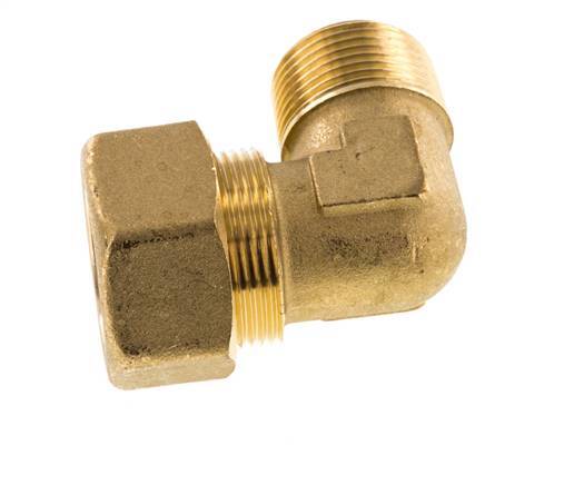 R 3/4'' Macho x 22mm Codo de latón de 90 grados Accesorio de compresión 54 Bar DIN EN 1254-2