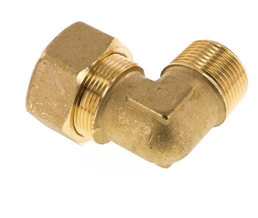 R 3/4'' Macho x 22mm Codo de latón de 90 grados Accesorio de compresión 54 Bar DIN EN 1254-2