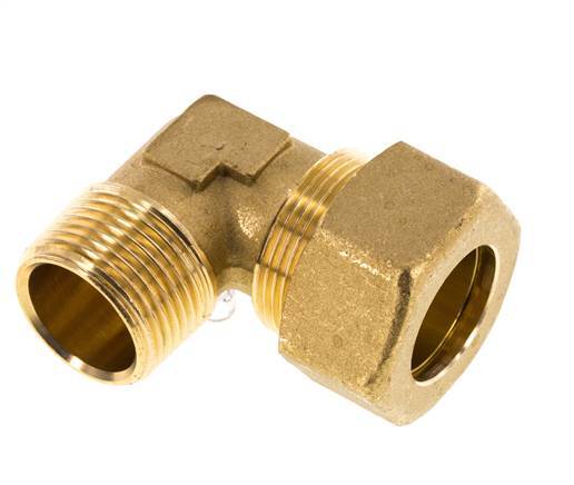 R 3/4'' Macho x 22mm Codo de latón de 90 grados Accesorio de compresión 54 Bar DIN EN 1254-2