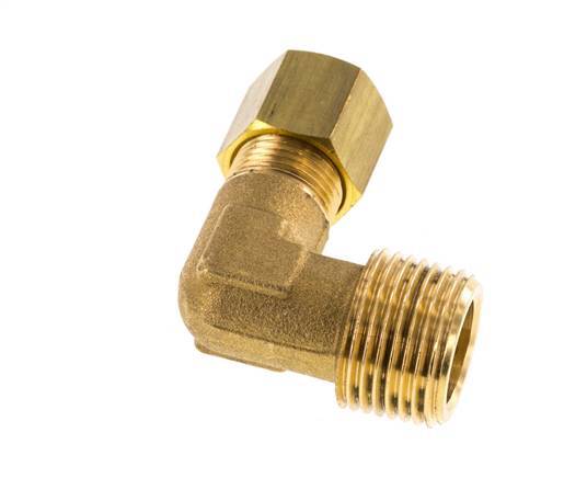 R 3/8'' Macho x 8mm Latón Codo de 90º de compresión 135 Bar DIN EN 1254-2