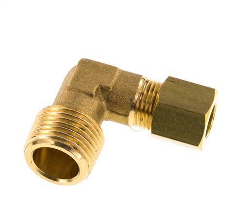 R 3/8'' Macho x 8mm Latón Codo de 90º de compresión 135 Bar DIN EN 1254-2