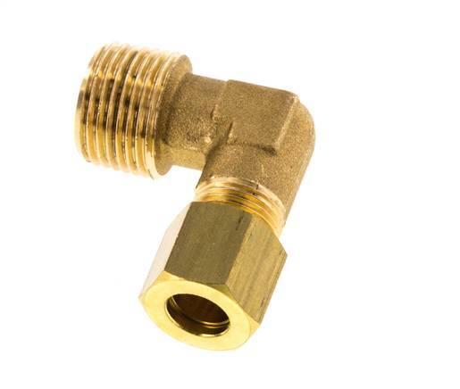 R 3/8'' Macho x 8mm Latón Codo de 90º de compresión 135 Bar DIN EN 1254-2