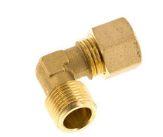 R 3/8'' Macho x 10mm Codo de latón de 90º de compresión 95 Bar DIN EN 1254-2